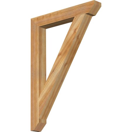 Ekena Millwork Traditional Slat Rough Sawn Bracket, Western Red Cedar, 4"W x 30"D x 42"H BKT04X30X42TRA06RWR